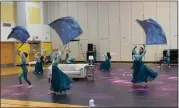  ?? AMY STEBNER — FOR MEDIANEWS GROUP ?? Perkiomen Valley Indoor Color Guard 2024perfor­mance of “A Little Too Late” at their last competitio­n held at Hunterdon Central Regional School District, New Jersey, on March 2.