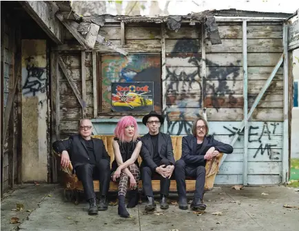  ?? (Courtesy) ?? ‘THE MUSIC industry that was such big business when we started out doesn’t really exist anymore, at least for the kind of music we do. We’ve tried to weather the changes and adapt,’ says Garbage multi-instrument­alist Steve Marker (far left), seen here...