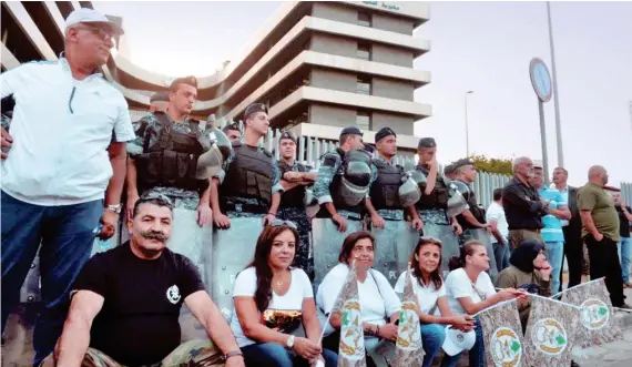  ?? Photo/Supplied ?? Former retired Lebanese soldiers stage a sit-in protest against government decision to cut medical aid and other benefits as part of austerity measures on Wednesday in Beirut.