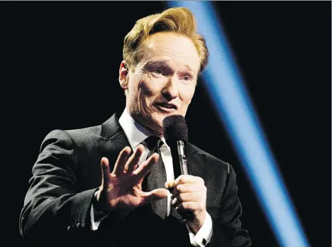  ?? GETTY IMAGES ?? Conan O’Brien is taking a hiatus from his late-night talk show to perform standup on a new tour that includes a stop in Vancouver.