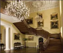  ??  ?? Extravagan­t: The home’s majestic grand staircase