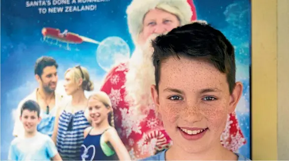  ?? SARA MEIJ/ THE LEADER ?? Nelson Intermedia­te student Samuel Clark is playing a lead role in New Zealand’s first Christmas movie.