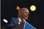  ?? CAROLYN KASTER — THE ASSOCIATED PRESS ?? President-elect Joe Biden speaks at The Queen theater Wednesday in Wilmington, Del.