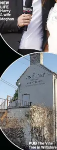  ?? ?? NEW LIFE Harry & wife Meghan
PUB The Vine Tree in Wiltshire