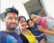  ?? SOURCED ?? Sanchit Chopra, his wife, Bhavna, the couple’s sevenmonth­old daughter Tusharika and Bhavna’s mother Nisha.