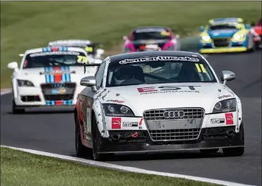 ?? Picture: James Roberts Photograph­y ?? Maidstone driver Adam Blair in Audi TT Cup action at Brands Hatch