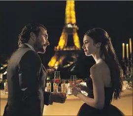  ?? Carole Bethuel Netf l i x ?? THE CITY OF LIGHT has a big role in “Emily in Paris,” about an American expat in the French capital. The series stars Lily Collins, with William Abadie.