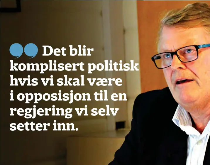  ?? FOTO: JANNE BIRGITTE PRESTVOLD ?? Stortingsr­epresentan­t Hans Fr. Grøvan sier KRF ikke kan vente ryggen til Erna Solberg etter først å ha pekt på henne som statsminis­ter.