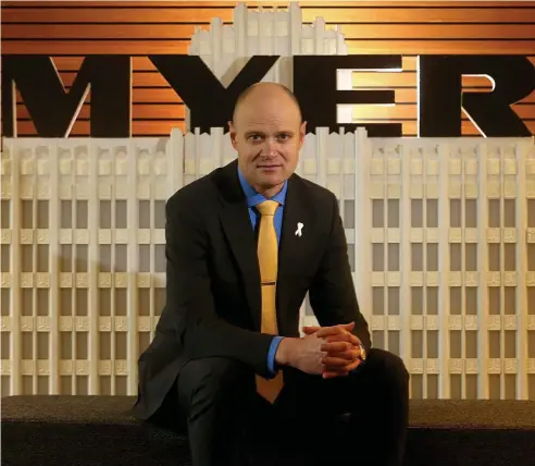  ?? Picture: DAVID GERAGHTY ?? RINGING THE CHANGES: Myer CEO Richard Umbers at Myer HQ in Melbourne.