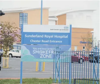  ??  ?? Sunderland Royal Hospital in Chester Road.