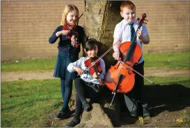  ??  ?? P3 pupils at Thorntree Primary School in Shettlesto­n