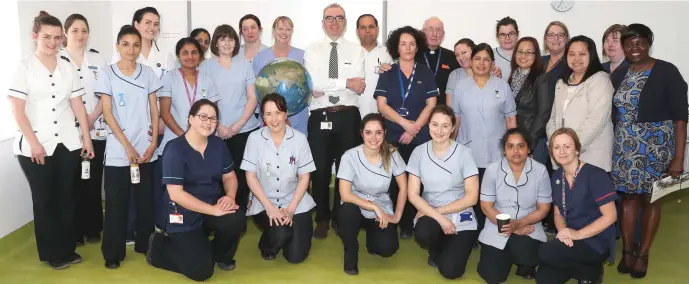  ??  ?? Local nurses marking Internatio­nal Nurses day in Our Lady of Lourdes Hospital