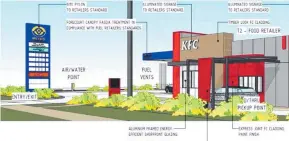 ?? ?? Developers behind a proposed new Bowen service station and fast food outlet are hoping to bring KFC on board.