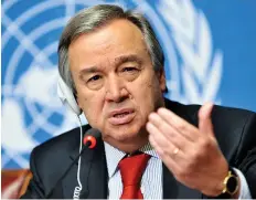  ?? DR ?? António Guterres está preocupado com os conflitos em África