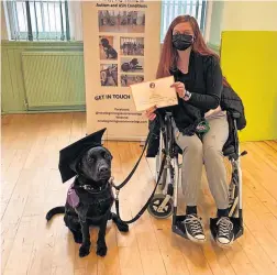  ?? Tough Mudder ?? Charity champ Sarah Devlin, pictured with her dog Sirius, will take on