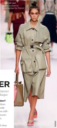  ??  ?? Elsker alt ved denne looken til Kaia Gerber for Fendi.