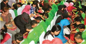  ?? MUHAMAD ALI/JAWA POS ?? HARU: Suasana acara Family and Society Gathering di LPKA Tangerang pada Selasa lalu (17/4).