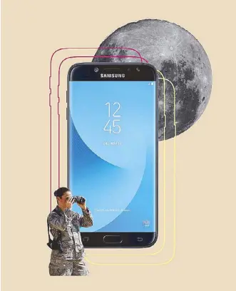  ?? Art by NEAL P. CORPUS ?? Night vision: The Samsung Galaxy J7 Pro boasts a 13-megapixel camera that basically sees in the dark.