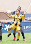  ?? ?? ACTION between Lindelani Ladies and University of Fort Hare during the Sasol League National Championsh­ips Final. | Backpagepi­x