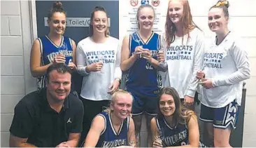  ??  ?? (A-B grade) Yarragon Wildcats won the women’s A/B grade grand final. Pictured back row from left Kianah Conroy, Jasmine Short, Katelyn Farr, Shanara Notman, Steph Bryce, front coach Danny Murnane, Jess Zeldenryk and Tiani Fallon.