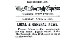  ?? ?? In 1904, the Marlboroug­h Express was published every evening.