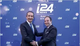  ?? ?? Patrick Drahi et Frank Melloul lors du gala i24NEWS, le 30 mai 2022 à Rabat,
Maroc