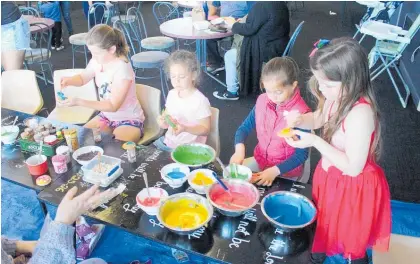  ?? ?? Cookie decorating at the last Ocktoberfe­st at Te Puke Baptist Church.