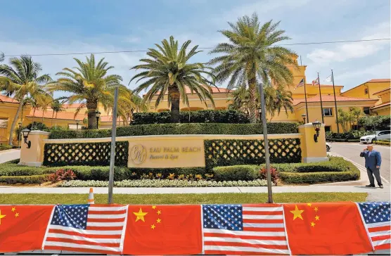  ??  ?? El resort Eau Palm Beach, preparado para la visita del mandatario chino.