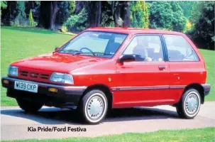  ??  ?? Kia Pride/Ford Festiva