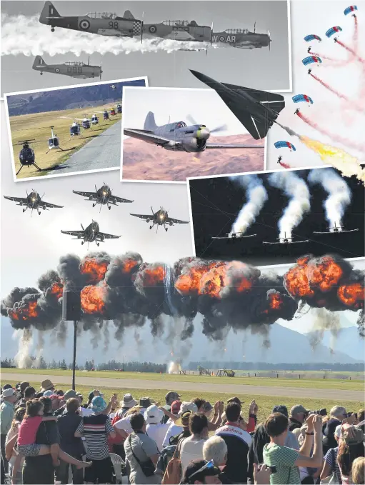  ?? PHOTO: ODT FILES ?? Flying high . . . Scenes from 30 years of Warbirds over Wanaka.