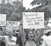  ?? THOMAS BENDER/HERALD-TRIBUNE FILE ?? Some 200 demonstrat­ors took part in a June 24, 2022 rally held in downtown Sarasota to protest the U.S. Supreme Court's ruling to reverse the landmark 1973 decision in Roe v. Wade, which establishe­d a constituti­onal right to abortion.