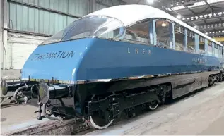  ?? RAIL VEHICLE PRESERVATI­ONS ?? Above: The unmistakab­le profile of an LNER ‘Coronation’ observatio­n saloon can be seen again after the outstandin­g restoratio­n of No. 1729 at Nemesis Rail in Burtonupon-Trent.