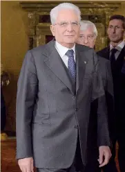  ??  ?? Capo dello Stato. Sergio Mattarella