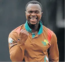  ?? IMAGES/RICHARD HUGGARD Picture: GALLO ?? GOTCHA: Phaphama Fojela of Border celebrates taking a wicket during the 2018 Africa T20 Cup semifinal between Border and Easterns at Buffalo Park, East London on Sunday.