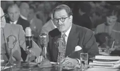  ?? HILARY BRONWYN GAYLE ?? Trumbo, Cranston says, wanted to show the “ridiculous­ness” of the congressio­nal panel’s hunt for communists.