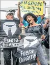  ??  ?? Lima. La ciudadanía protestó ayer contra el fiscal Pedro Chávarry.