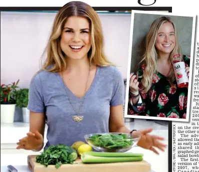  ??  ?? Criticised: Madeleine Shaw. Inset, blogger Jordan Younger