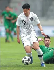  ?? LISI NIESNER / REUTERS ?? South Korea’s Son Heung-min in action against Bosnia in a World Cup warm-up match.