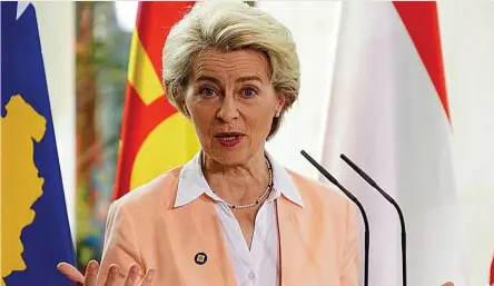  ?? ?? La presidenta de la Comisión Europea, Ursula von der Leyen.