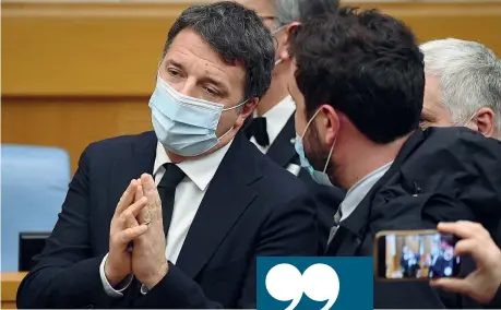  ??  ?? Ex premier Matteo Renzi, 46 anni, senatore e leader di Italia viva