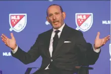  ?? RICHARD DREW/THE ASSOCIATED PRESS FILES ?? Major League Soccer commission­er Don Garber is striking a positive tone with a new season about to start against the backdrop of a big financial hit the league took last year.