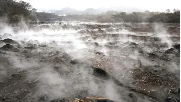  ??  ?? A general view shows an area affected by the eruption of the Fuego volcano in San Miguel Los Lotes, in Escuintla, Guatemala. — Reuters photo