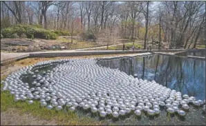  ??  ?? Kusama’s floating orbs — Your Narcissism for Sale.