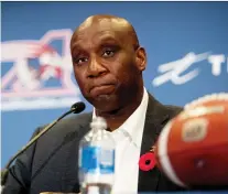  ?? ALLEN McINNIS ?? Alouettes general manager Kavis Reed knows he will be under the gun to produce winning results next season after another losing campaign at the helm of Montreal’s once-proud CFL franchise.