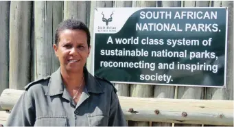  ?? | SUPPLIED ?? CATHY Dreyer will take over as head ranger at Kruger National Park next month.