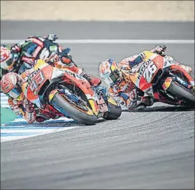  ?? FOTO: REPSOL HONDA TEAM ?? Márquez y Pedrosa buscarán recuperar sensacione­s tras el GP de Italia