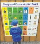  ?? ?? Pictured is an example of a type of communicat­ion board which could be rolled out in playground­s across Waterford in 2022.