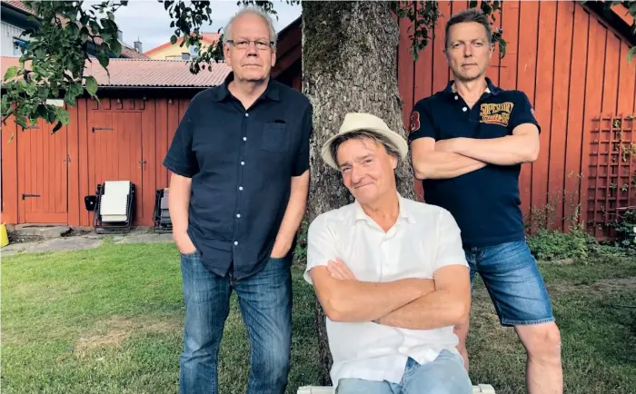  ?? Bilder: Privat ?? Bandet Röda Kvarn. Från vänster: Bengt Westerdahl, Thomas Liedström och Bo Jonsson.
