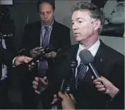  ?? Mark Wilson Getty Images ?? SEN. RAND PAUL says he has spoken to President Trump this week about changes he and other conservati­ve senators want to make to the bill.