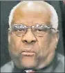  ??  ?? CON‘DEM’NATION: Clarence Thomas says the Democratic-majority panel headed by Joe Biden plotted against him “because they have the power to caricature you.”